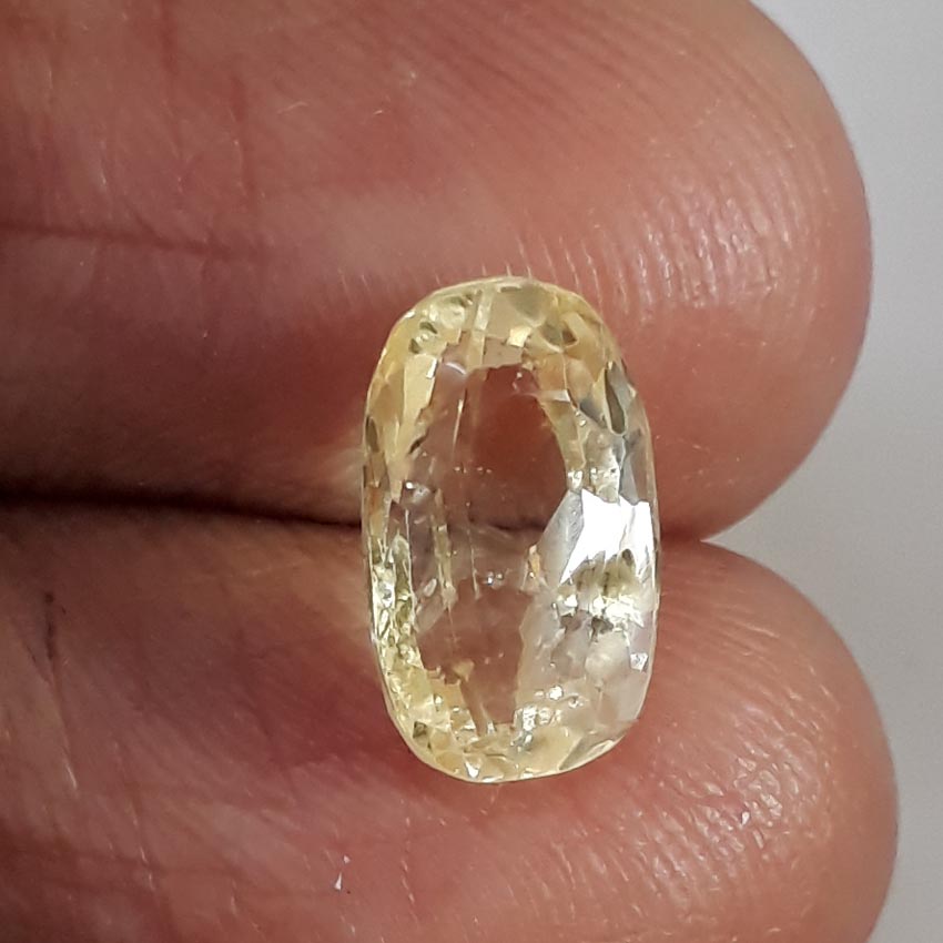 3.83 Ratti Yellow Sapphire with Govt Lab Certificate-23310