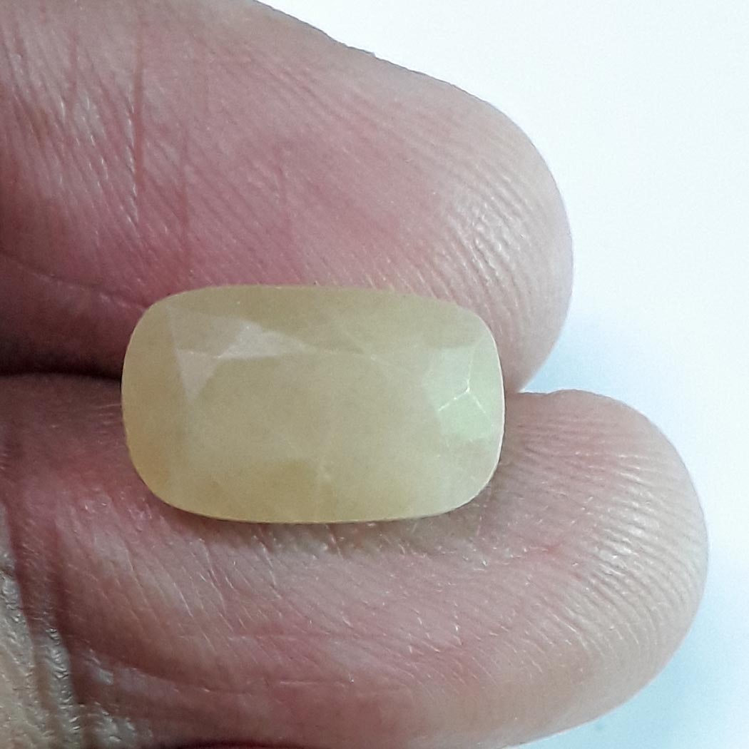 6.34 Ratti  Natural yellow sapphire with Govt Lab Certificate