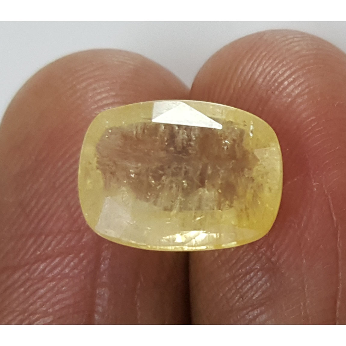 8.17 Ratti Natural Yellow Sapphire With Govt Lab Certificate-(12210)