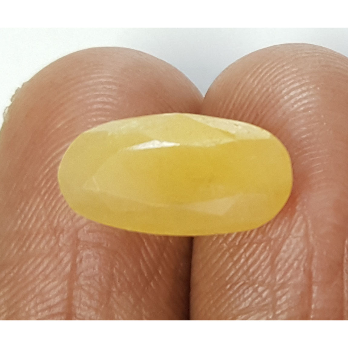 7.57 Ratti Natural Yellow Sapphire With Govt Lab Certificate-(1221)