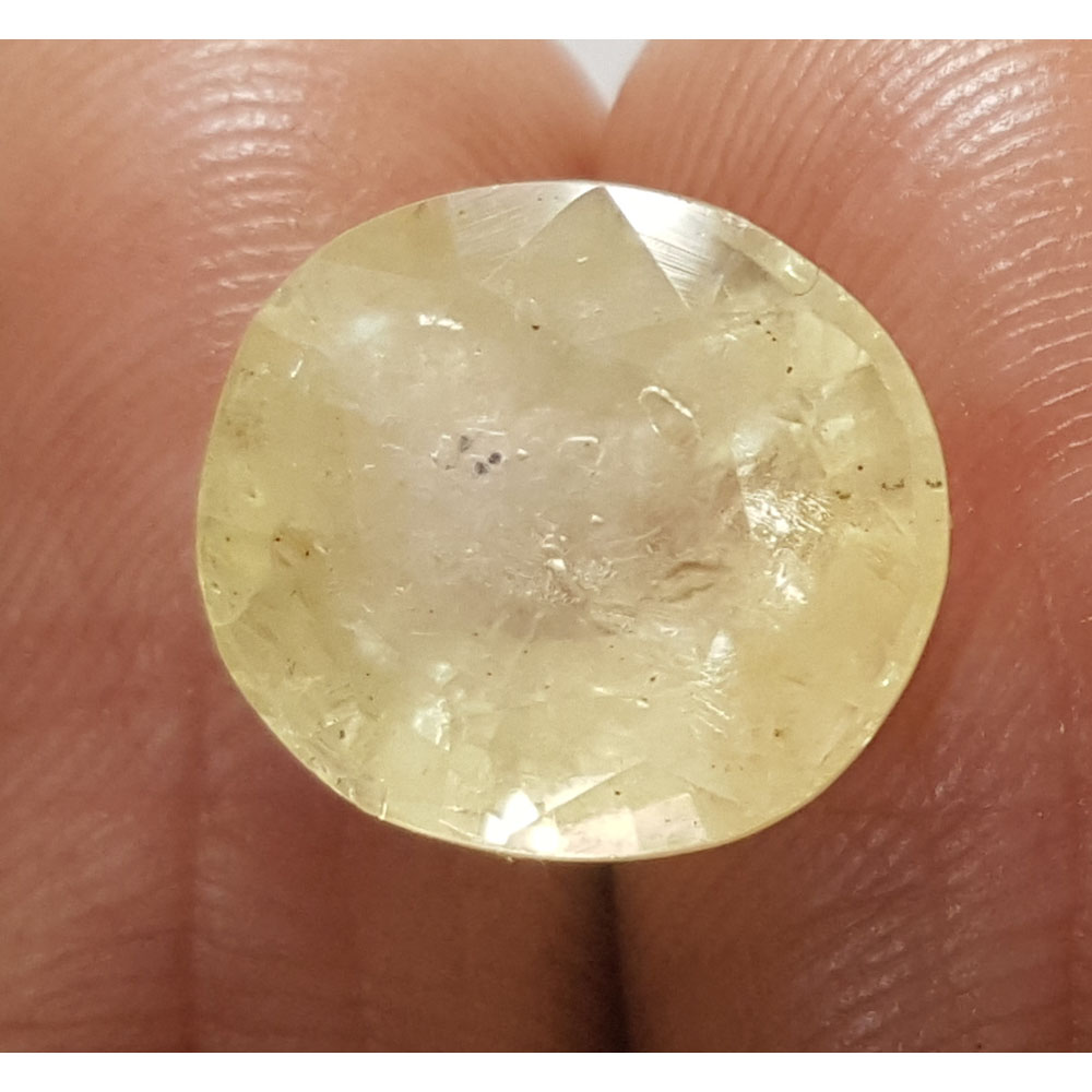 9.29 Ratti Natural Yellow Sapphire With Govt Lab Certificate-(6771)