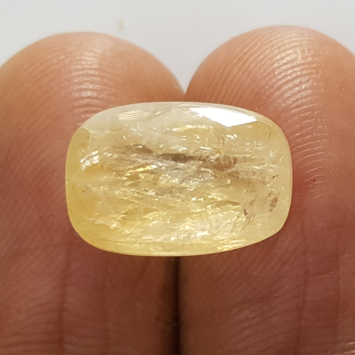 9.83 Ratti Natural Yellow Sapphire With Govt Lab Certificate-(6771)