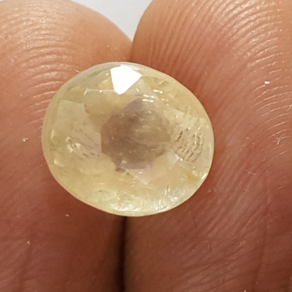 5.42 Ratti Natural Yellow Sapphire With Govt Lab Certificate-(8991)