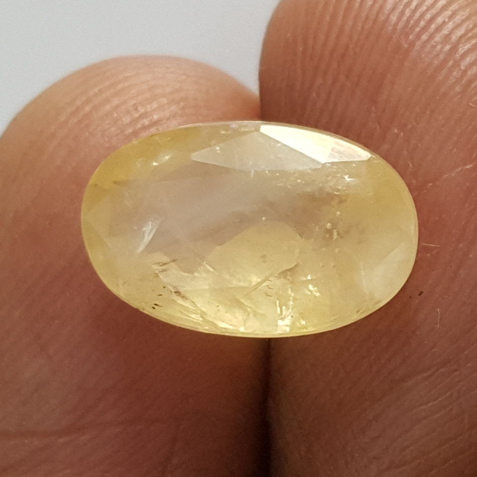 5.07 Ratti Natural Yellow Sapphire With Govt Lab Certificate-(4551)