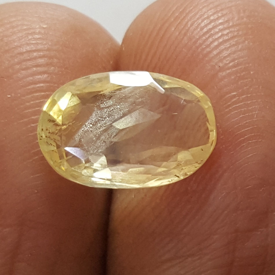 4.19 Ratti Natural Yellow Sapphire With Govt Lab Certificate-(23310)