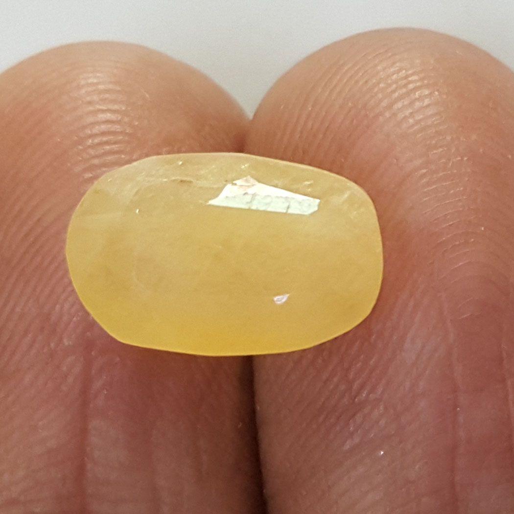 6.54 Ratti Natural Yellow Sapphire With Govt Lab Certificate-(1221)