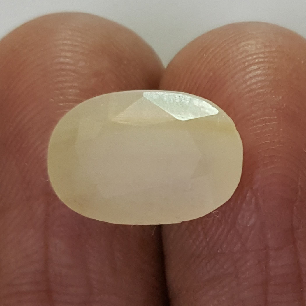 6.86 Ratti Natural Yellow Sapphire With Govt Lab Certificate-(1221)