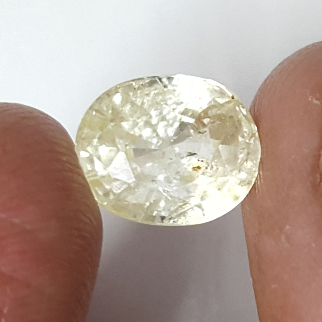 6.12 Ratti Natural Yellow Sapphire With Govt Lab Certificate-(16650)