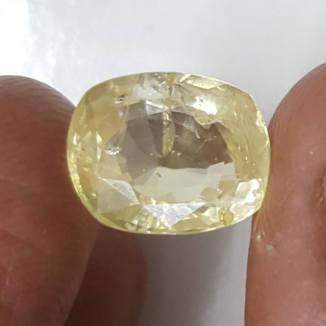 7.33 Ratti Natural Yellow Sapphire With Govt Lab Certificate-(34410)