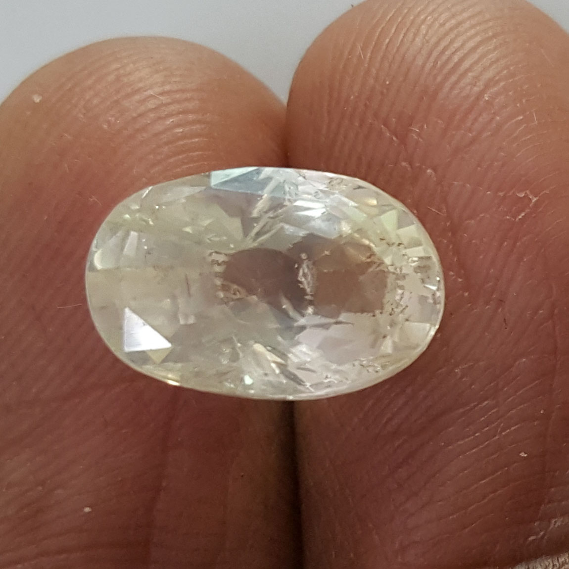 7.34 Ratti Natural Yellow Sapphire With Govt Lab Certificate-(23310)