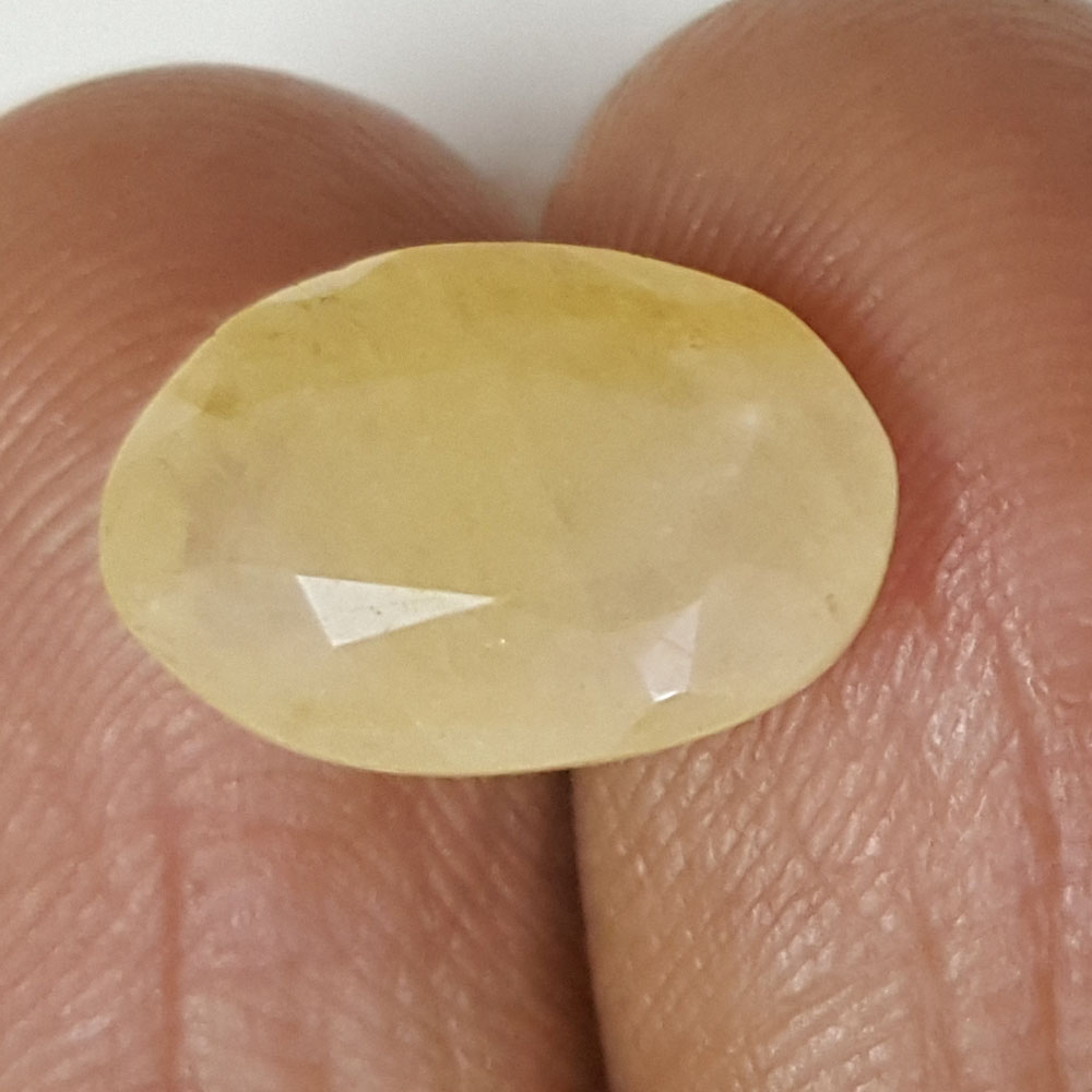 6.30 Ratti Natural Yellow Sapphire With Govt Lab Certificate-(2331)