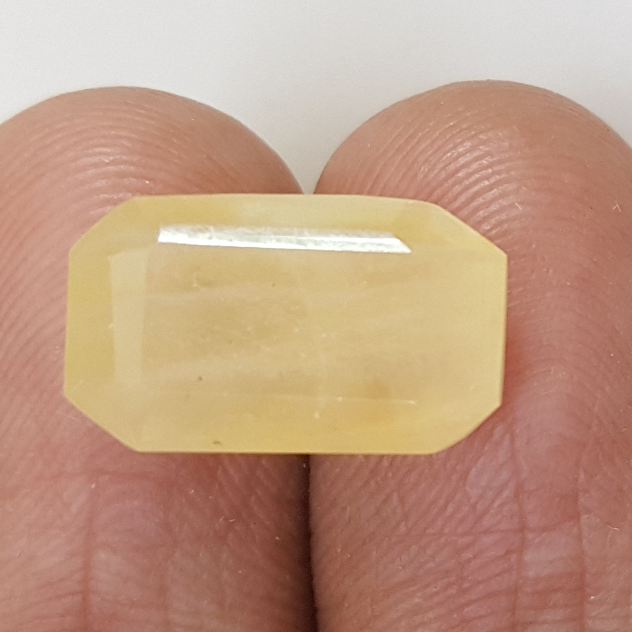 9.26 Ratti Natural Yellow Sapphire With Govt Lab Certificate-(4551)