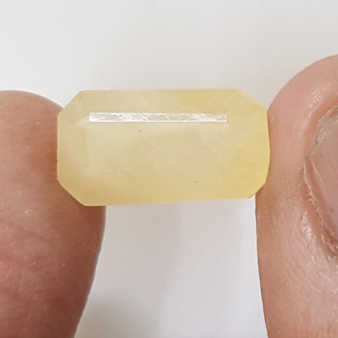 6.36 Ratti Natural Yellow Sapphire With Govt Lab Certificate-(4551)