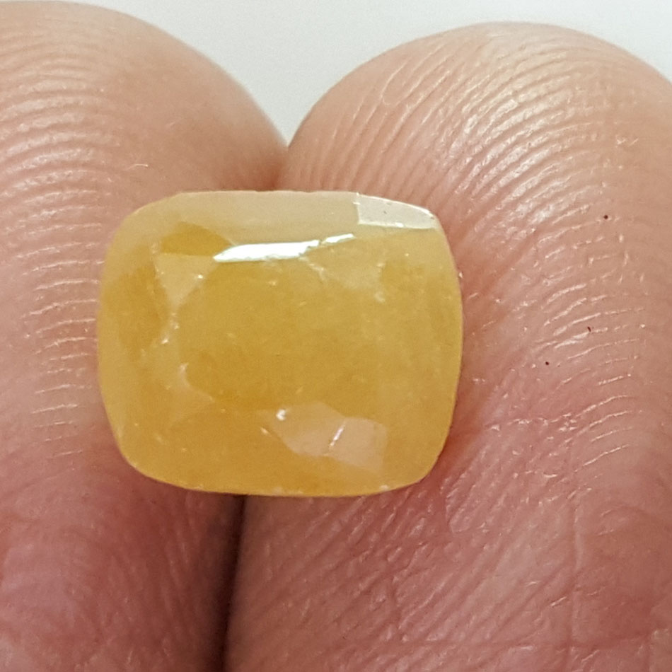 4.42 Ratti Natural Yellow Sapphire With Govt Lab Certificate-(1221)
