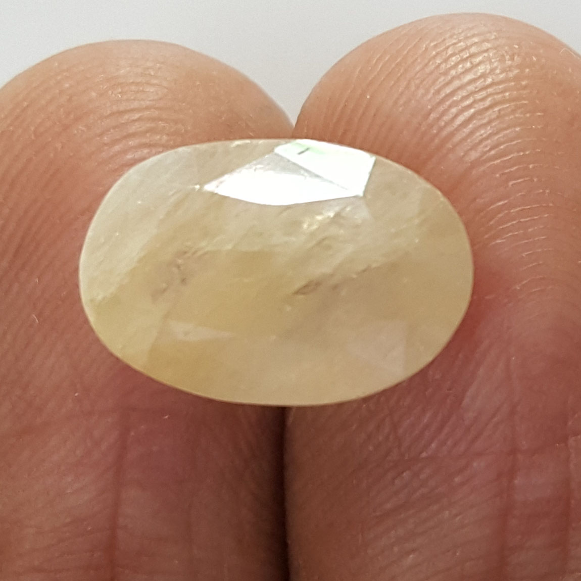 7.56 Ratti Natural Yellow Sapphire With Govt Lab Certificate-(1221)