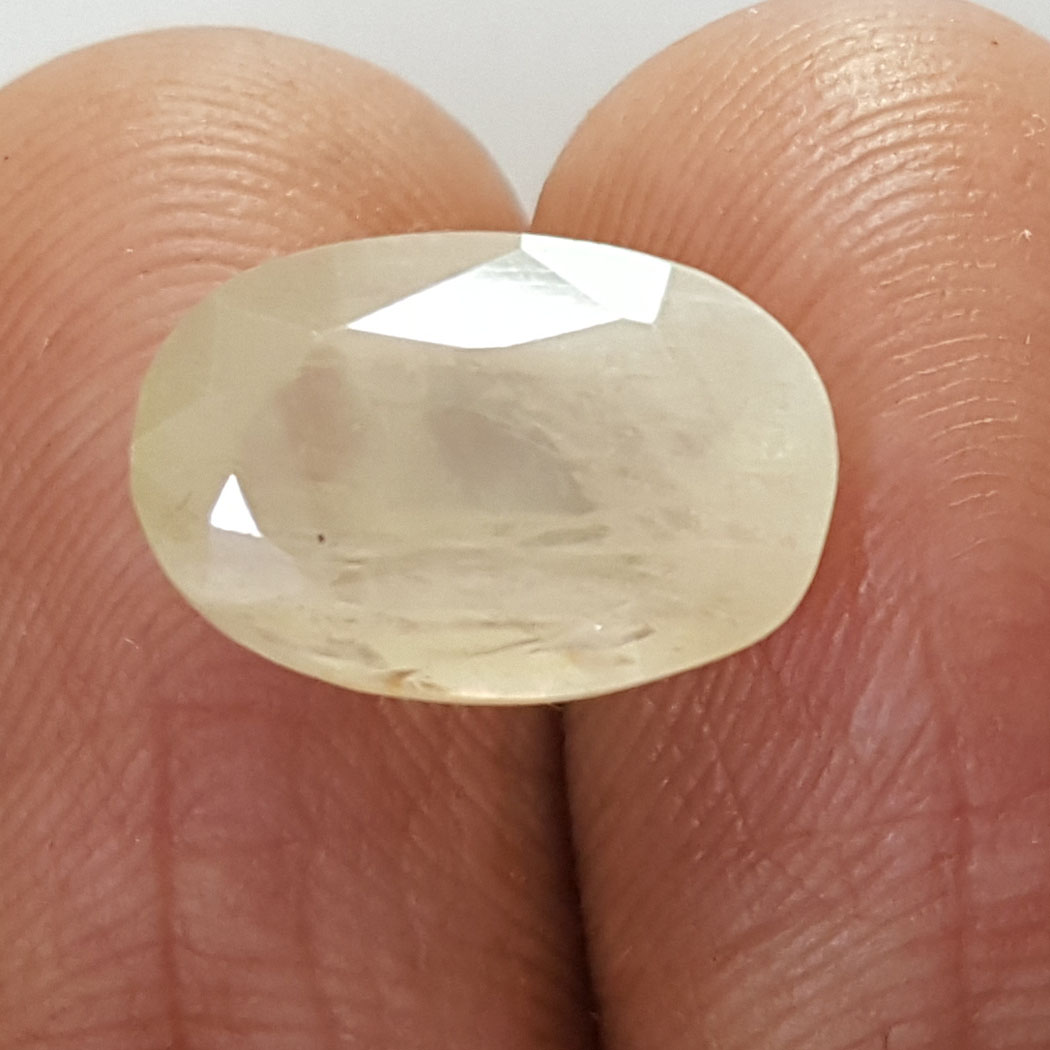 6.24 Ratti Natural Yellow Sapphire With Govt Lab Certificate-(4551)