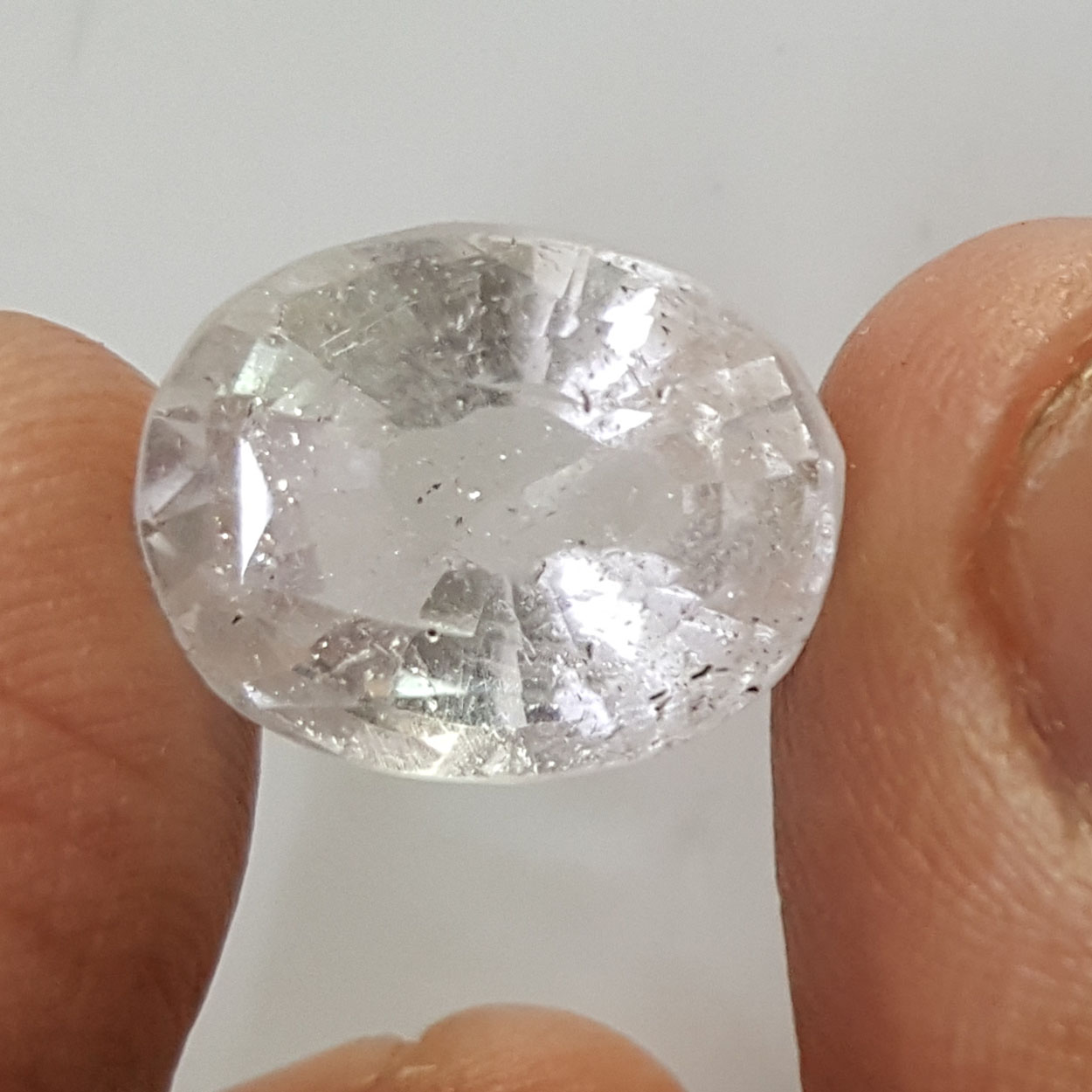 12.72 Ratti Natural White Topaz with Govt Lab Certificate - (832)