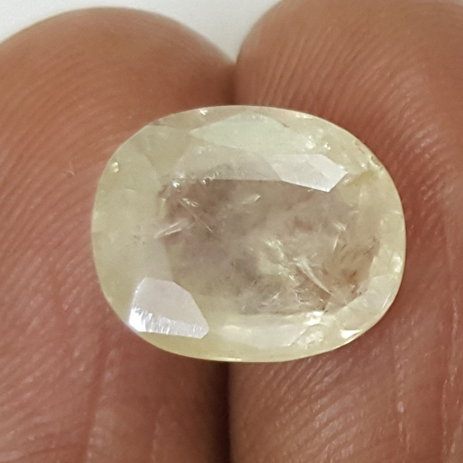 6.59 Ratti Natural Yellow Sapphire with Govt Lab Certificate-(8991)