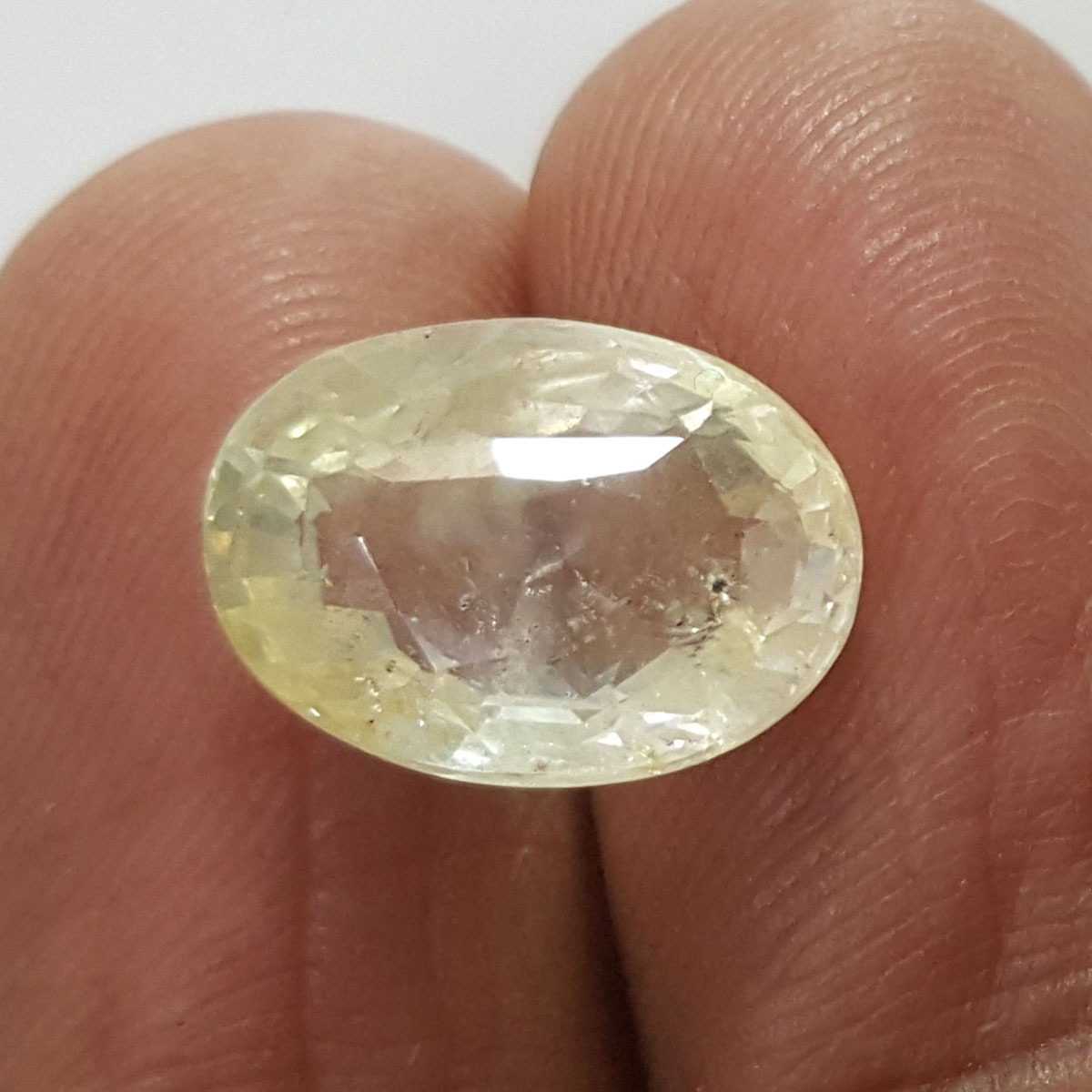 7.38 Ratti Natural Yellow Sapphire With Govt Lab Certificate-(12210)