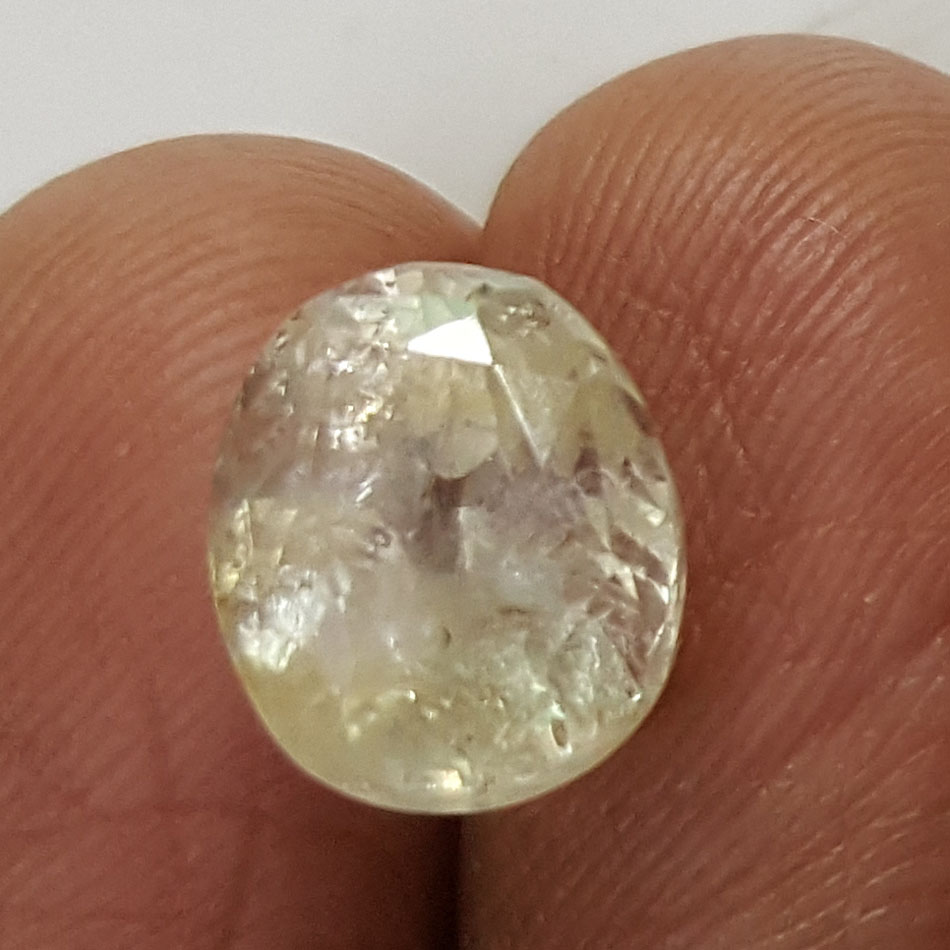 6.17 Ratti Natural Yellow Sapphire with Govt Lab Certificate-(12210)
