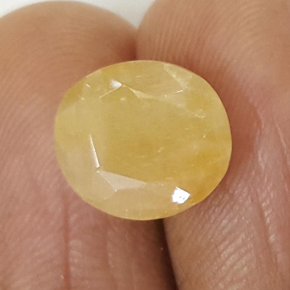 7.59 Ratti Natural Yellow Sapphire with Govt Lab Certificate-(1221)