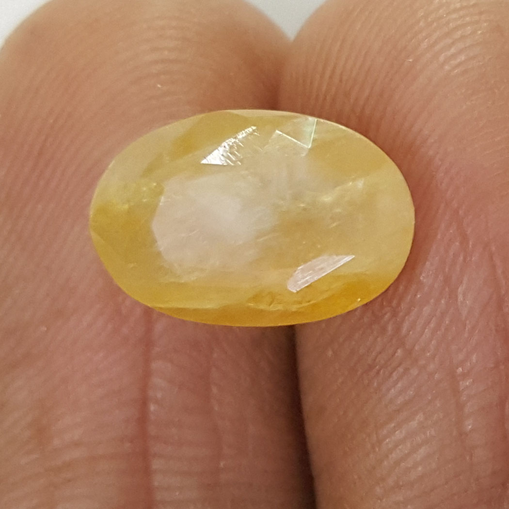 6.02 Ratti Natural Yellow Sapphire with Govt Lab Certificate-(1221)