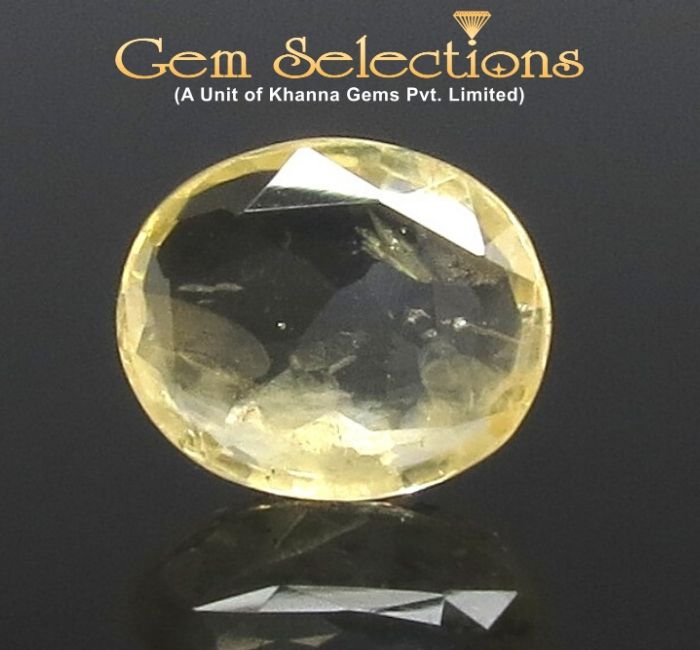 3.38 Ratti Natural Yellow Sapphire with Govt Lab Certificate-(16650)