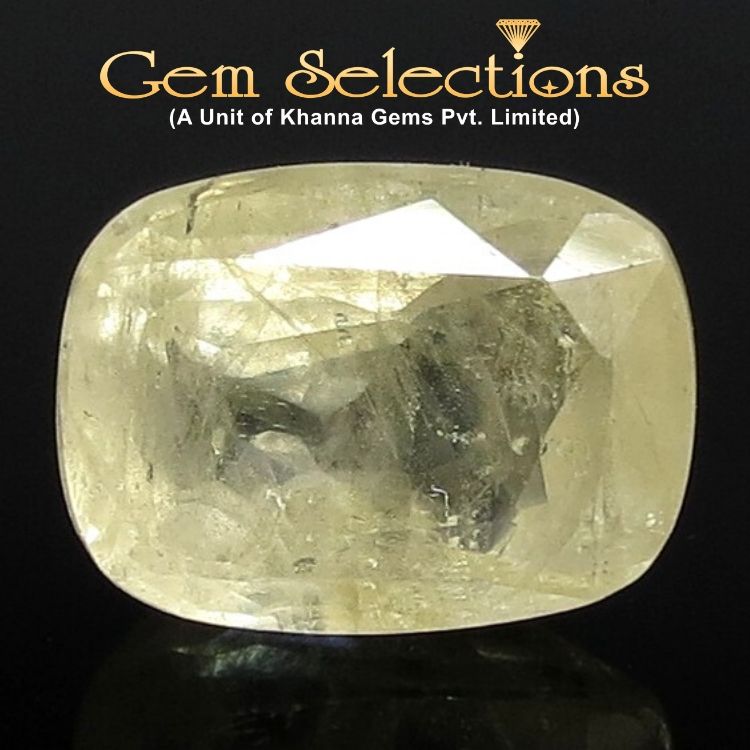 8.40 Ratti Natural Yellow Sapphire with Govt Lab Certificate-(12210)