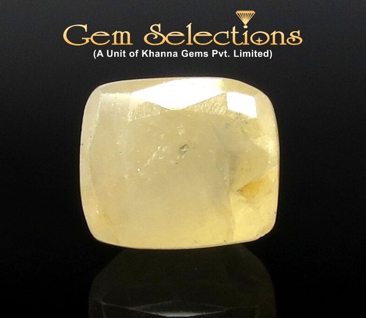 8.36 Ratti Natural Yellow Sapphire with Govt Lab Certificate-(4551)