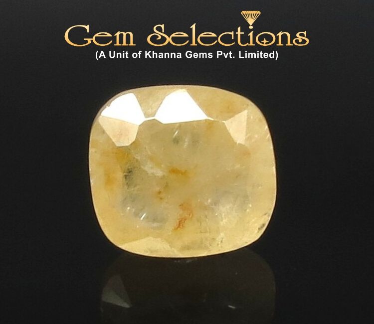 7.71 Ratti Natural Yellow Sapphire with Govt Lab Certificate-(4551)