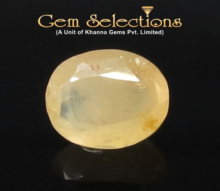 7.22 Ratti Natural Yellow Sapphire with Govt Lab Certificate-(4551)
