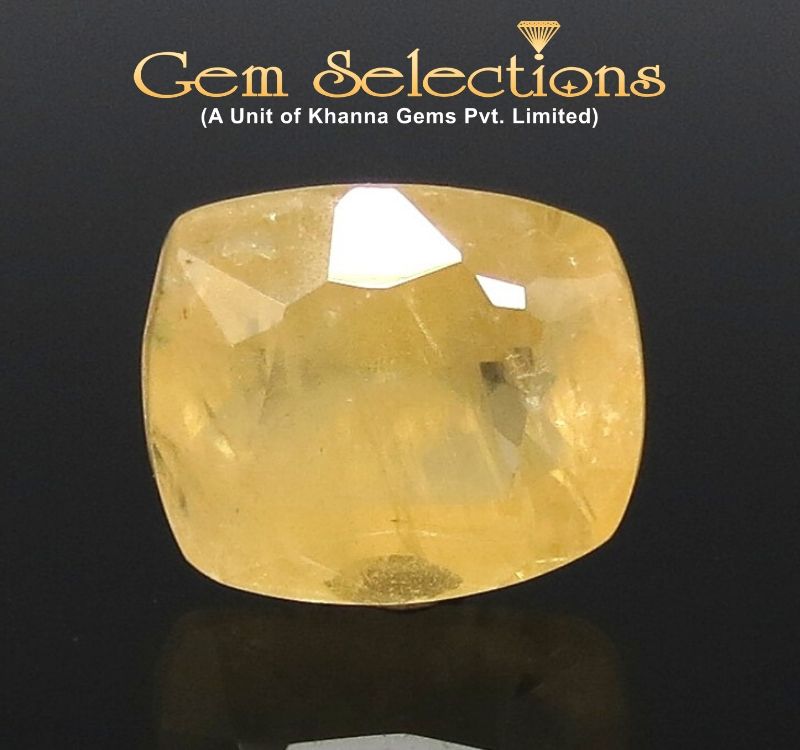 7.36 Ratti Natural Yellow Sapphire with Govt Lab Certificate-(8991)
