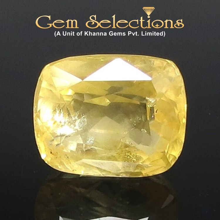 5.51 Ratti Natural Yellow Sapphire with Govt Lab Certificate-(23310)