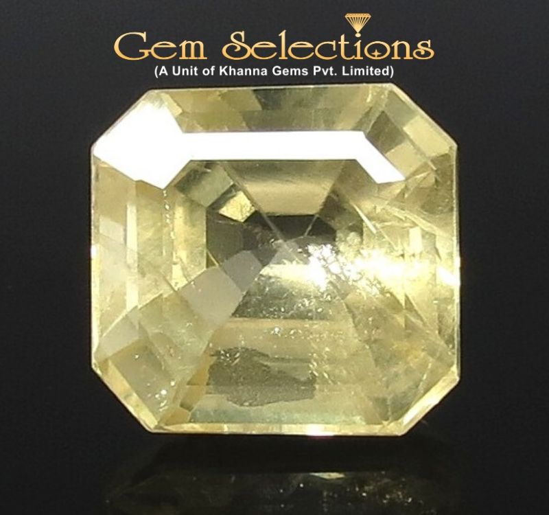  9.36 Ratti Natural Yellow Sapphire with Govt Lab Certificate-(34410)