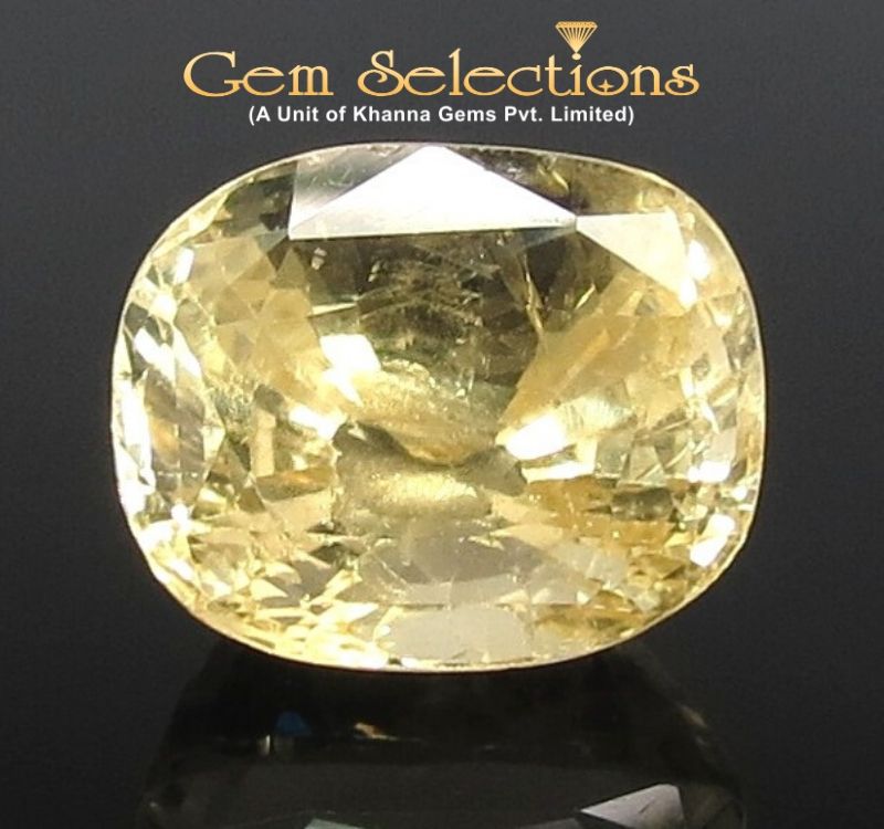 7.21 Ratti Natural Yellow Sapphire with Govt Lab Certificate-(34410)