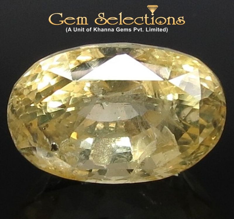 8.08 Ratti Natural Yellow Sapphire with Govt Lab Certificate-(45510)