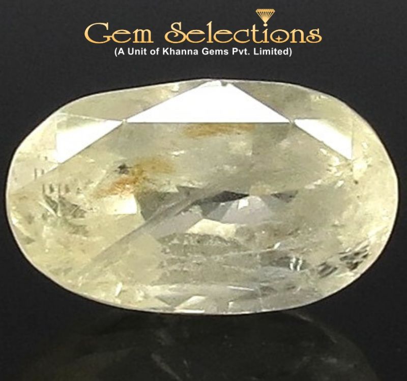 7.40 Ratti Natural Yellow Sapphire with Govt Lab Certificate-(6771)