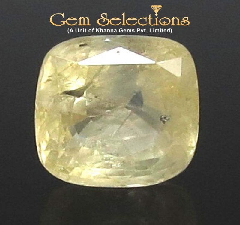 8.00 Ratti Natural Yellow Sapphire with Govt Lab Certificate-(6771)