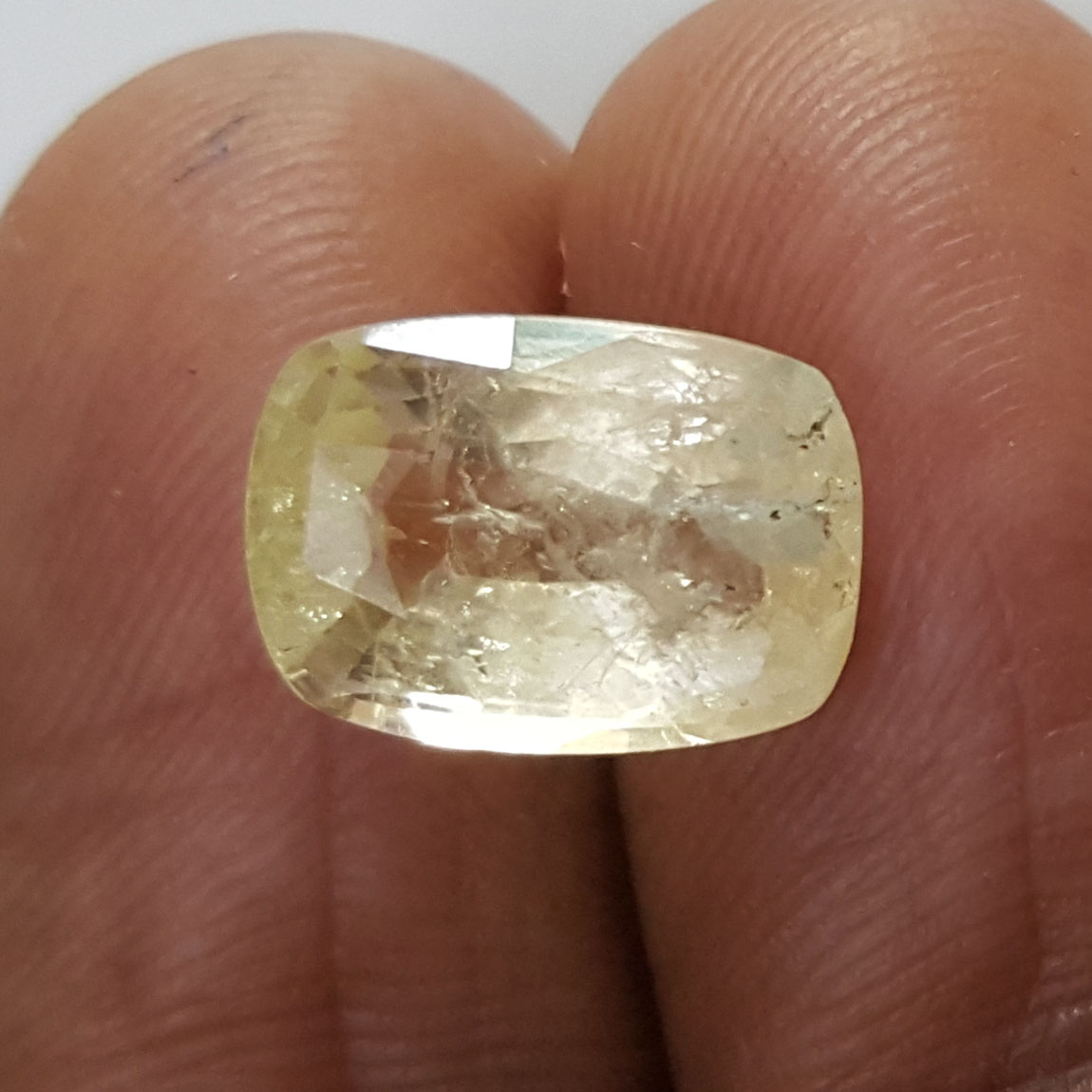 5.93 Ratti Natural Yellow Sapphire With Govt Lab Certificate-(12210)