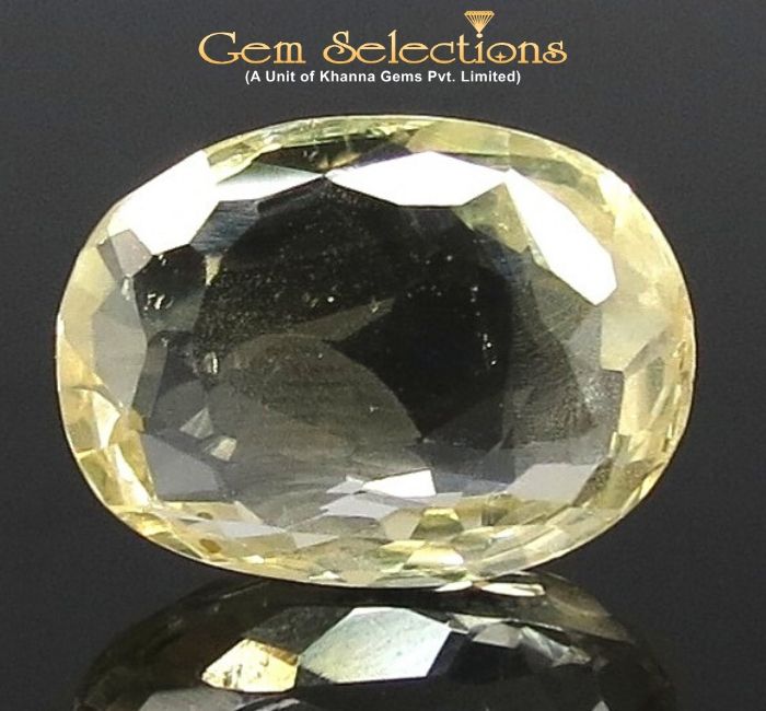 5.39 Ratti Natural Yellow Sapphire With Govt Lab Certificate-(23310)