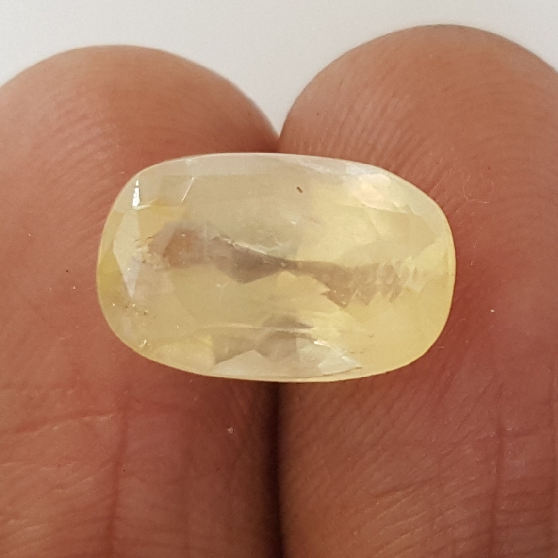 6.43 Ratti Natural Yellow Sapphire With Govt Lab Certificate-(23310)
