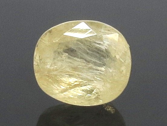 5.58 Ratti Natural Yellow Sapphire With Govt Lab Certificate-(6771)