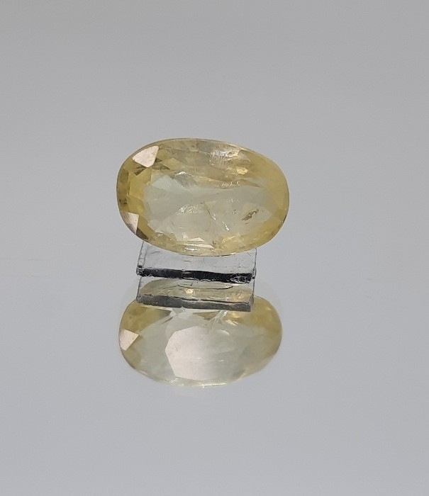 5.48 Ratti Natural Yellow Sapphire With Govt Lab Certificate-(23310)