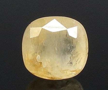 5.42 Ratti Natural Ceylonese Yellow Sapphire with Govt Lab Certificate-(4551)