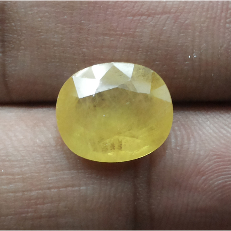 6.53 Ratti Natural yellow sapphire with Govt Lab Certificate-(5100)
