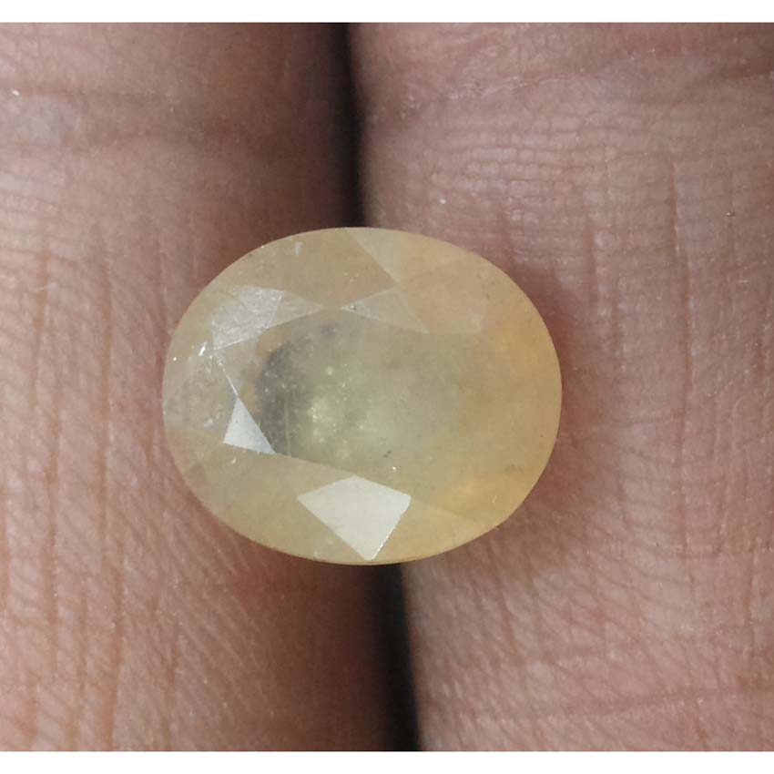 6.98 Ratti Natural yellow sapphire with Govt Lab Certificate-(2100)