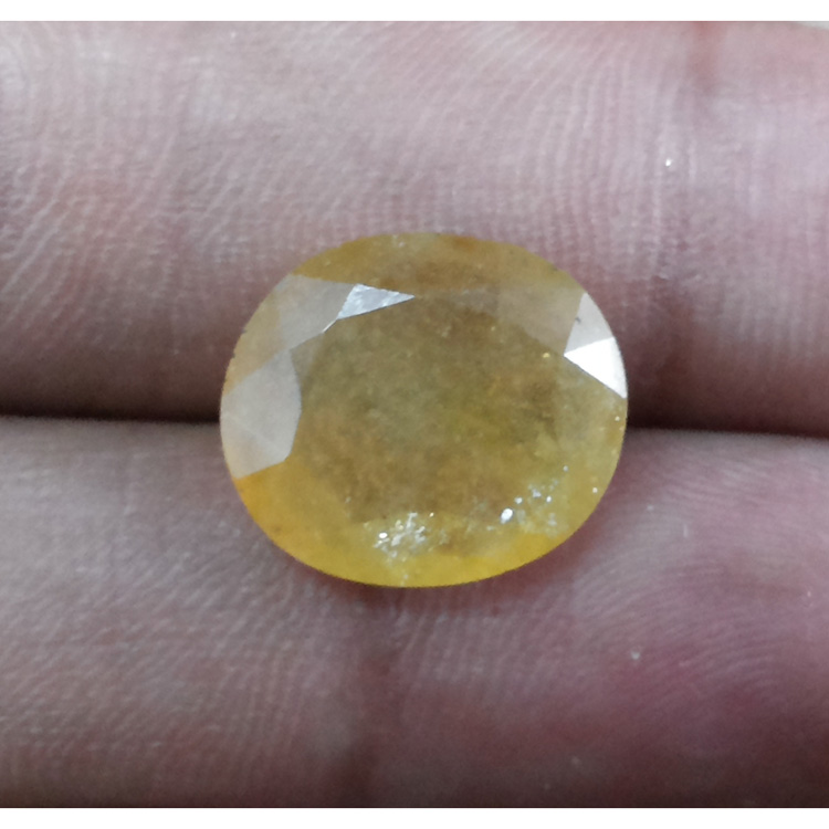 7.86 Ratti Natural yellow sapphire with Govt Lab Certificate
