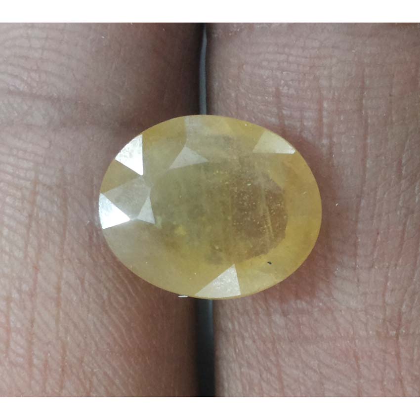 8.09 Ratti Natural yellow sapphire with Govt Lab Certificate-(2100)