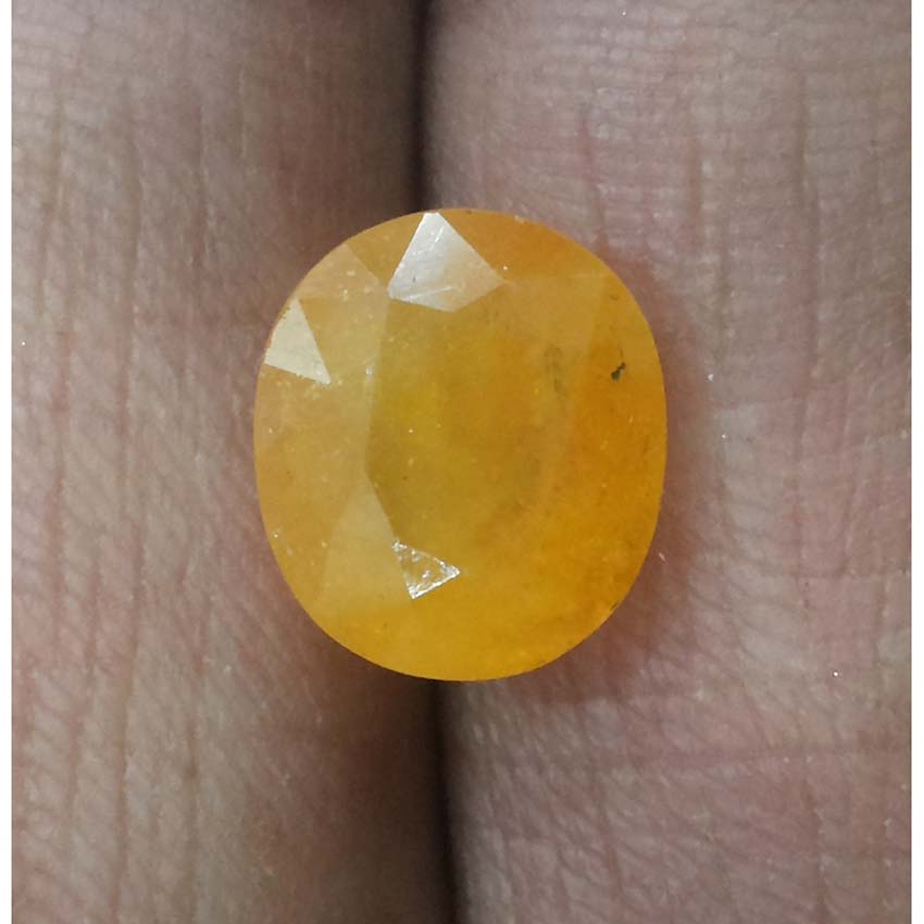 6.01 Ratti Natural yellow sapphire with Govt Lab Certificate-(2100)
