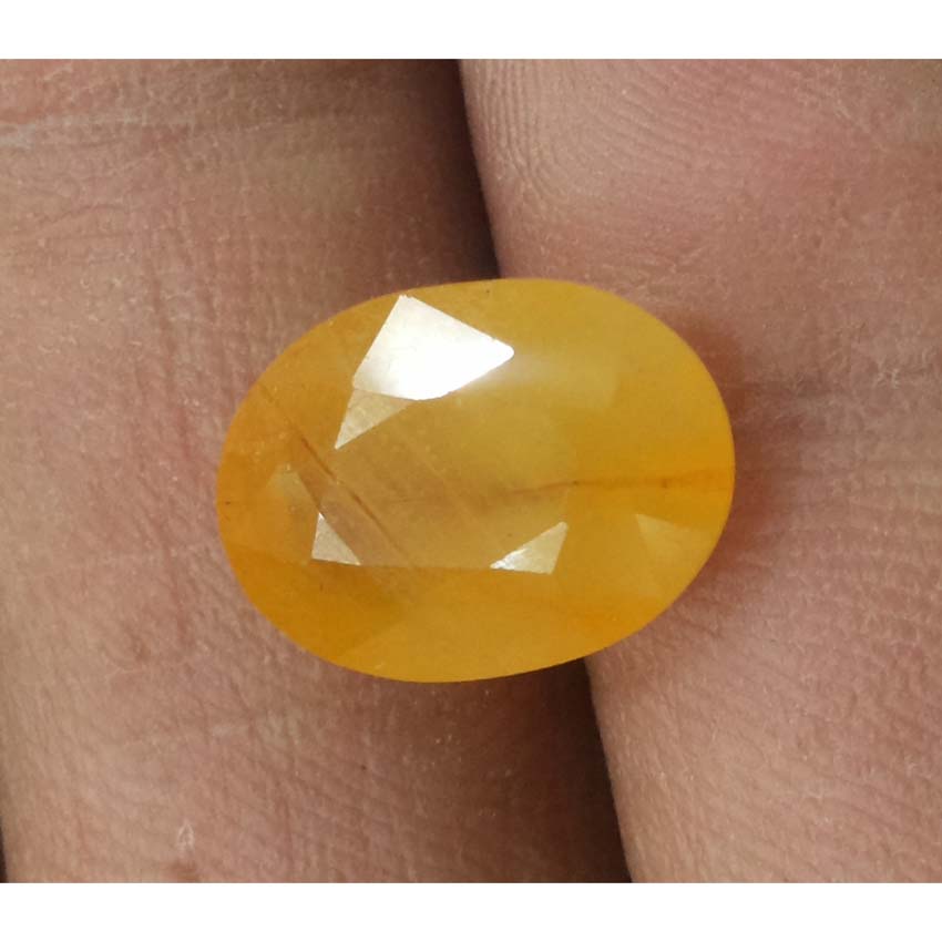 7.61 Ratti Natural yellow sapphire with Govt Lab Certificate-(2100)